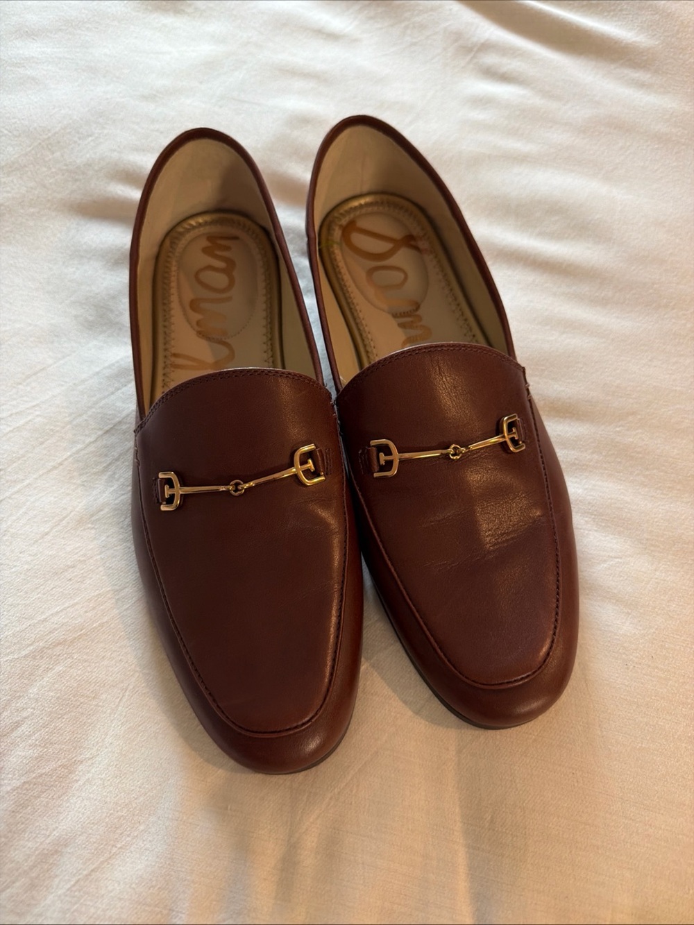 Sam Edelman Men's Brown Leather Horsebit Loafers